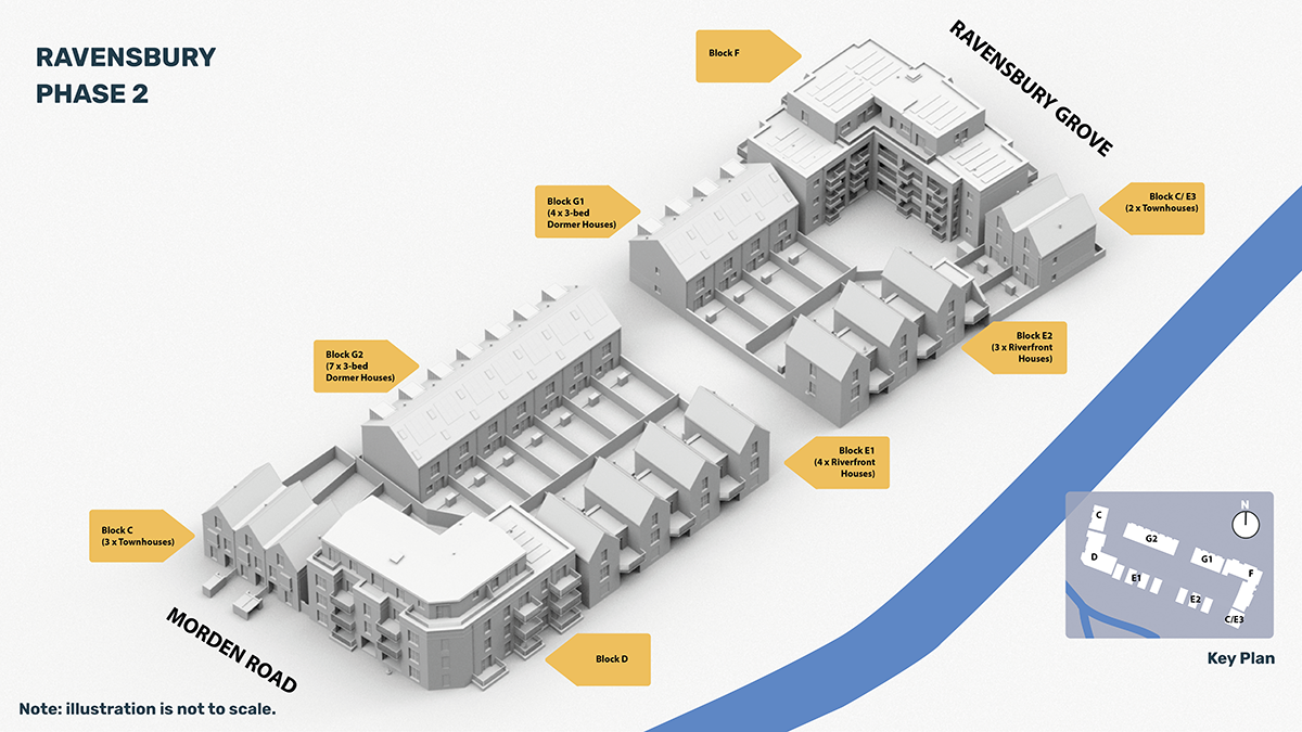 Grayscale 3D model of all blocks in phase 2